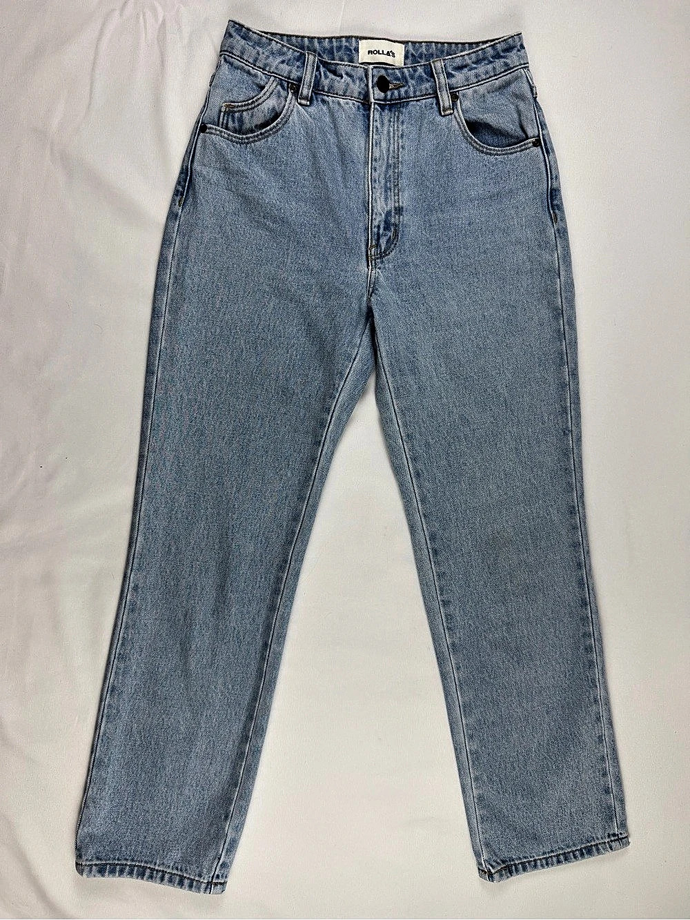 Rolla’s Original High Rise Straight Jeans G’Day Mate Light Wash 26